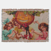 Halloween-Party Pumpkin Vintag Decke (Vorderseite)