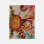 Halloween-Party Pumpkin Vintag Fleecedecke (Vorderseite)