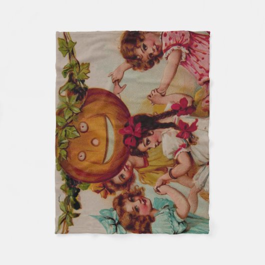 Halloween-Party Pumpkin Vintag Fleecedecke (Vorderseite)