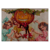Halloween-Party Pumpkin Vintag Schneidebrett (Vorderseite)