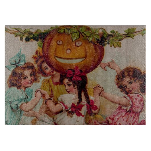 Halloween-Party Pumpkin Vintag Schneidebrett (Vorderseite)