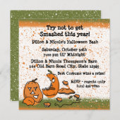 Halloween-Party Pumpkins Einladung (Vorne/Hinten)