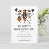 Halloween-Party Rattle & Roll Einladung (Stehend Vorderseite)