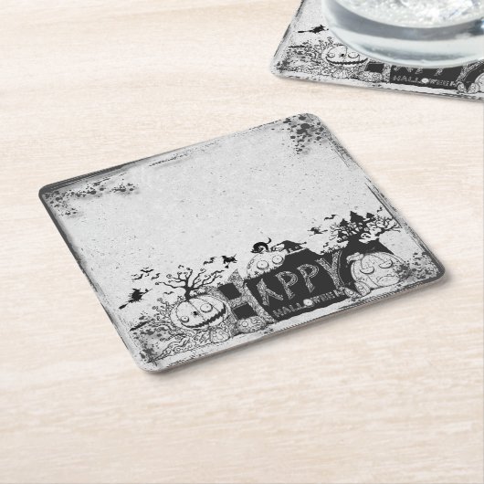 Halloween-Party Rechteckiger Pappuntersetzer (angewinkelt)