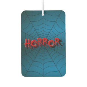 Halloween-Party Red Horror Spider Web Blue Beängst Autolufterfrischer