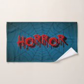 Halloween-Party Red Horror Spider Web Blue Beängst Badhandtuch Set (Handtuch)
