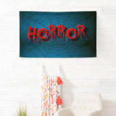 Halloween-Party Red Horror Spider Web Blue Beängst Banner (Insitu)