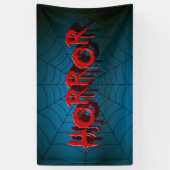 Halloween-Party Red Horror Spider Web Blue Beängst Banner (Vertikal)