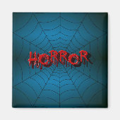 Halloween-Party Red Horror Spider Web Blue Beängst Magnet (Vorne)