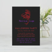 Halloween-Party Red Skull Head Creepy Einladung (Stehend Vorderseite)