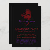 Halloween-Party Red Skull Head Creepy Einladung (Vorne/Hinten)