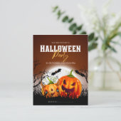 Halloween-Party Retro Herbst 2023 Einladung (Stehend Vorderseite)