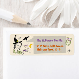 Halloween-Party Retro Individuelle Name-Adresse