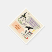 Halloween-Party Retro Spaß Faboolous Personalisier Serviette (Ecke)