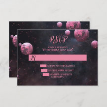 Halloween-Party Rosa Baum Roter Mond Dunkle Nacht