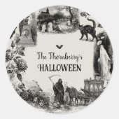 Halloween-Party Runder Aufkleber (Vorderseite)