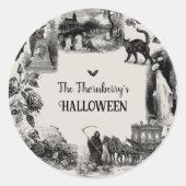Halloween-Party Runder Aufkleber (Vorderseite)