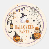 Halloween-Party Runder Aufkleber (Vorderseite)