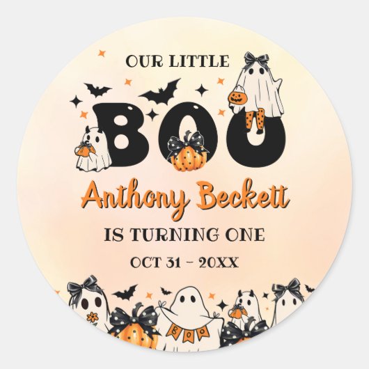 Halloween Party Runder Aufkleber (Vorderseite)