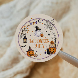 Halloween-Party Runder Aufkleber