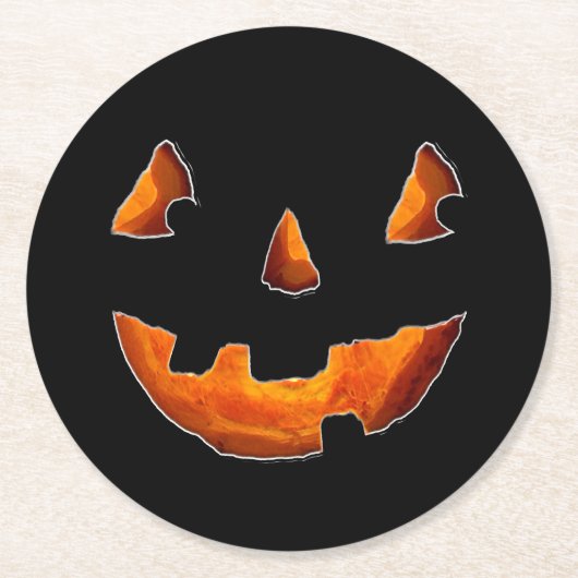 Halloween-Party Runder Pappuntersetzer (Vorderseite)
