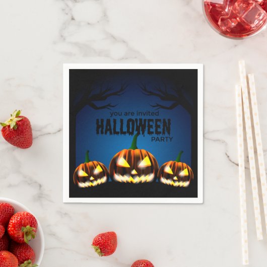 Halloween-Party Save the Date Serviette (Beispiel)
