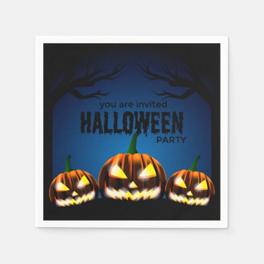 Halloween-Party Save the Date Serviette (Vorderseite)