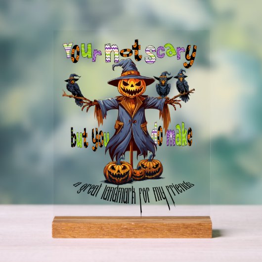 Halloween-Party Scarecrow und Freunde Acrylschild (Neutral)