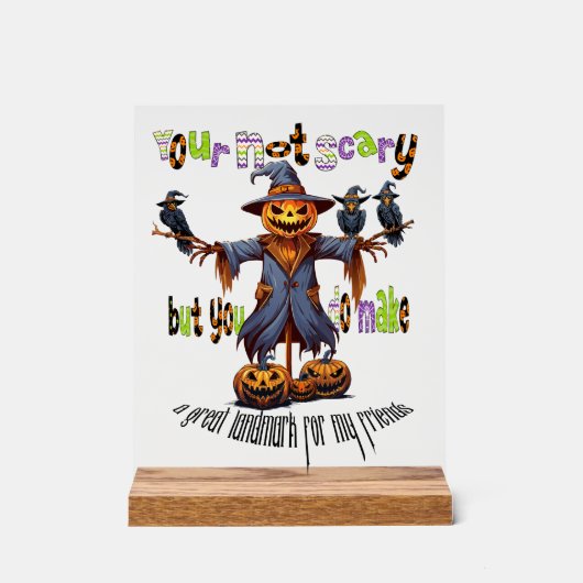 Halloween-Party Scarecrow und Freunde Acrylschild (Vorderseite)