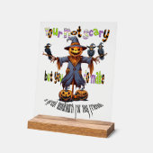 Halloween-Party Scarecrow und Freunde Acrylschild (Winkel)