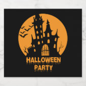 Halloween-Party Schaumweinetikett (Einzelnes Label)