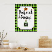 Halloween-Party-Schild pflücken dein Gift Poster (Küche)