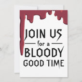Halloween-Party schließt sich uns für eine blutige Einladung (Vorderseite)