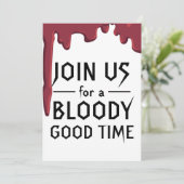 Halloween-Party schließt sich uns für eine blutige Einladung (Stehend Vorderseite)