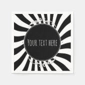 Halloween-Party "Schwarz-weiß Fun Whimsical Stripe Serviette (Vorderseite)