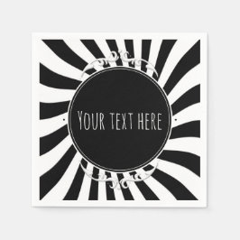 Halloween-Party "Schwarz-weiß Fun Whimsical Stripe Serviette