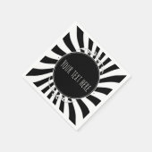 Halloween-Party "Schwarz-weiß Fun Whimsical Stripe Serviette (Ecke)