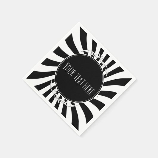 Halloween-Party "Schwarz-weiß Fun Whimsical Stripe Serviette (Ecke)