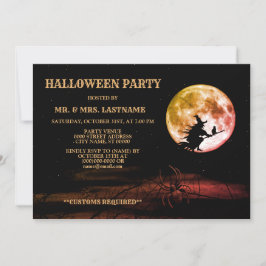 Halloween-Party Schwarze Nacht Vollmond Beängstige Einladung