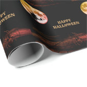 Halloween-Party Schwarze Nacht Vollmond Beängstige Geschenkpapier (Rolleneckpunkt)