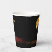 Halloween-Party Schwarze Nacht Vollmond Beängstige Pappbecher (Rechts)