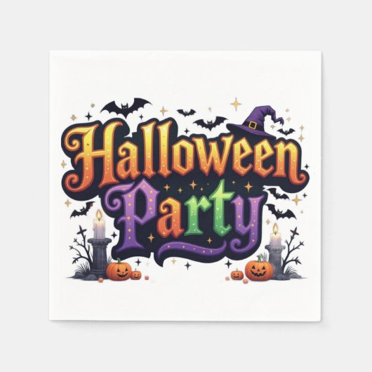 Halloween-Party Serviette (Vorderseite)