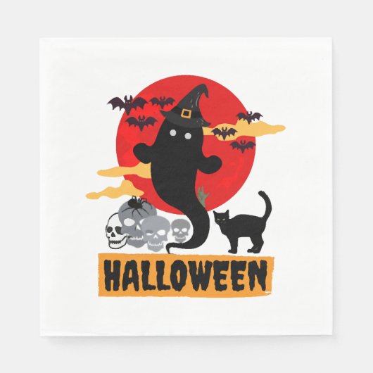 Halloween-Party Serviette (Vorderseite)