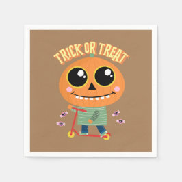 Halloween-Party Serviette, Kürbis auf Roller Serviette