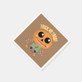 Halloween-Party Serviette, Kürbis auf Roller Serviette (Ecke)