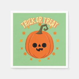 Halloween-Party Servietten Kürbistrick oder Treten