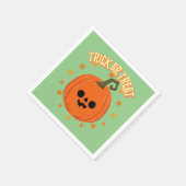 Halloween-Party Servietten Kürbistrick oder Treten (Ecke)