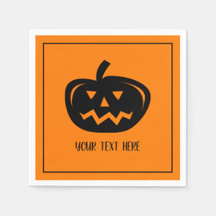 Halloween-Party-Servietten mit Kürbisschnitzerei Serviette