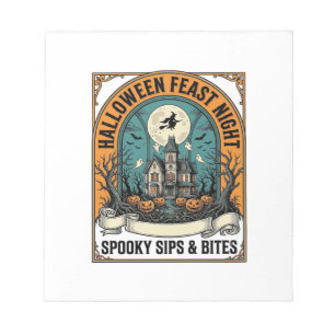 Halloween-Party-Shirt Grusel-Fest Geisterhaus_1 Notizblock