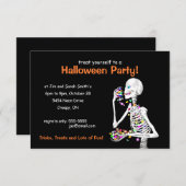 Halloween-Party Skeleton Einladung (Vorne/Hinten)